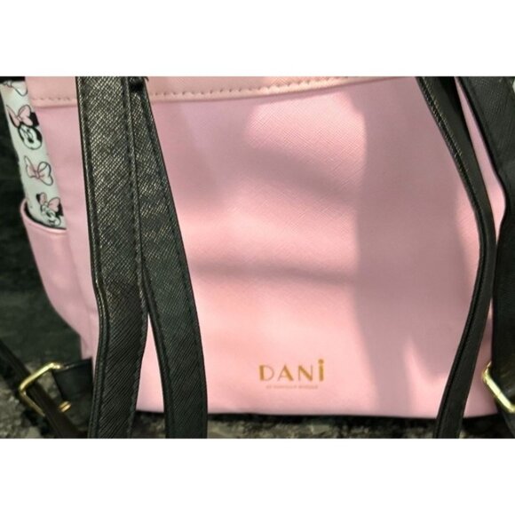 Dani By Danielle Nicole Disney Minnie Mouse Mini Backpack W/Ears Pink & Black - Picture 13 of 16